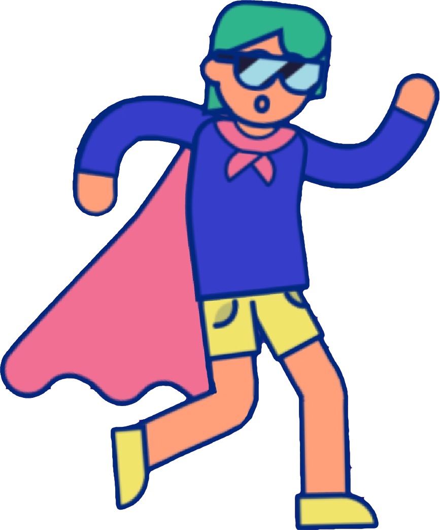 Schwebender Charakter.